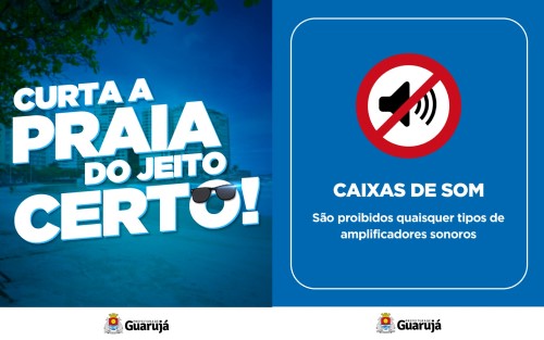 Caixinhas de som proibidas no Guarujá