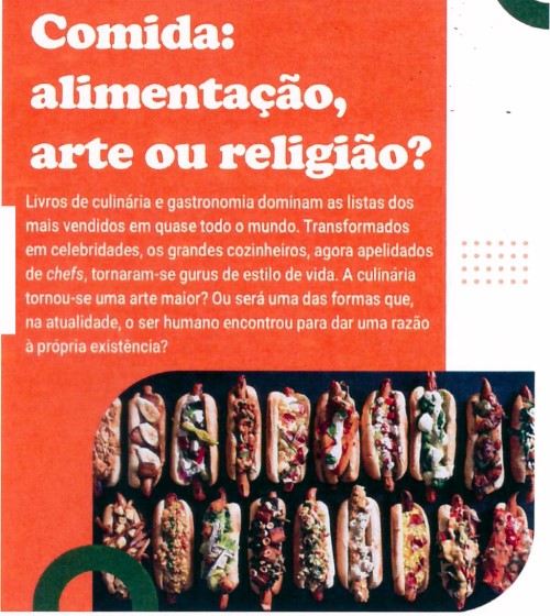 Comida é alimentação arte ou religião Prova Celpe-Bras