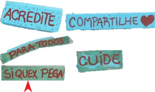 Placas do projeto Armários Coletivos