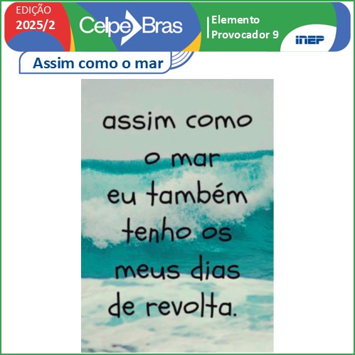 Assim como o mar - Celpe-Bras 2025/2